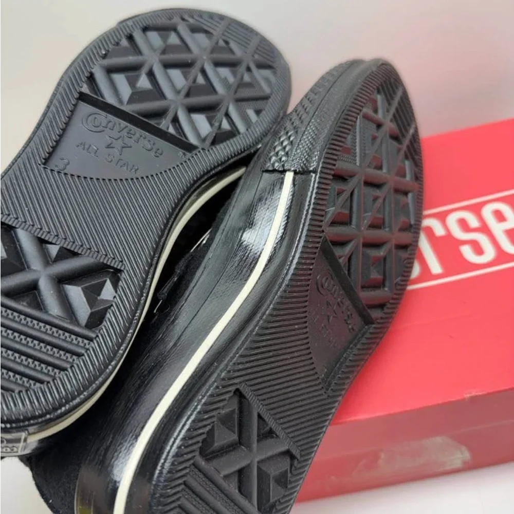 Converse Kids Black High-Top Sneakers with Logo Patch